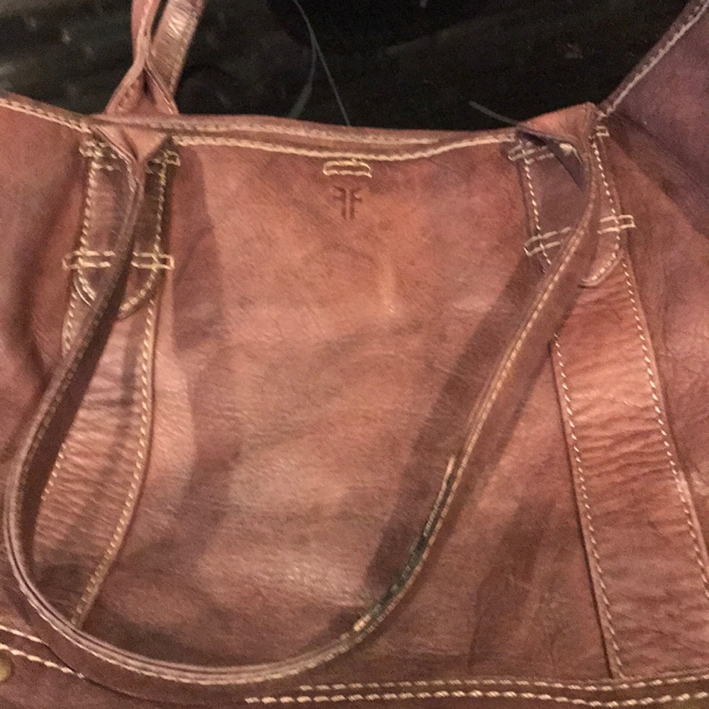 Frye leather shoppers tote